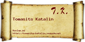 Tomasits Katalin névjegykártya