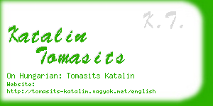 katalin tomasits business card